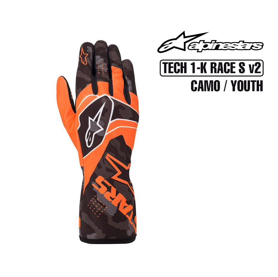 Alpinestars Kart Gloves - TECH 1-K RACE S CAMO v2 - YOUTH - Gloves