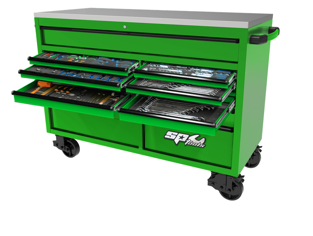 465PC TOOLKIT METRIC/SAE - 13 DRAWER GREEN USA SERIES