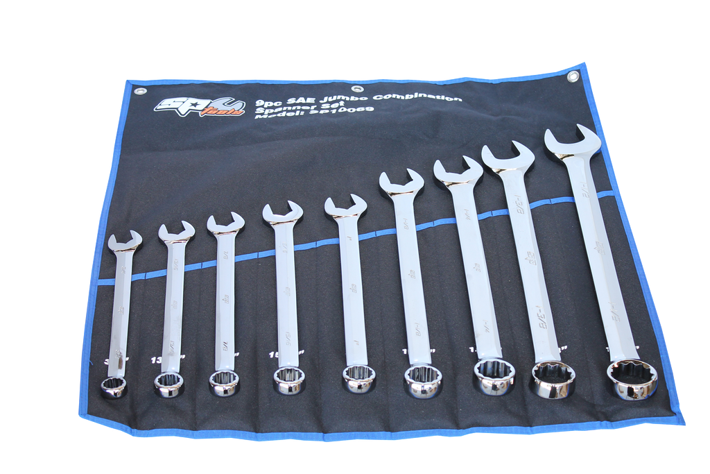 SET SPANNER ROE JUMBO 9PC SAE SP TOOLS