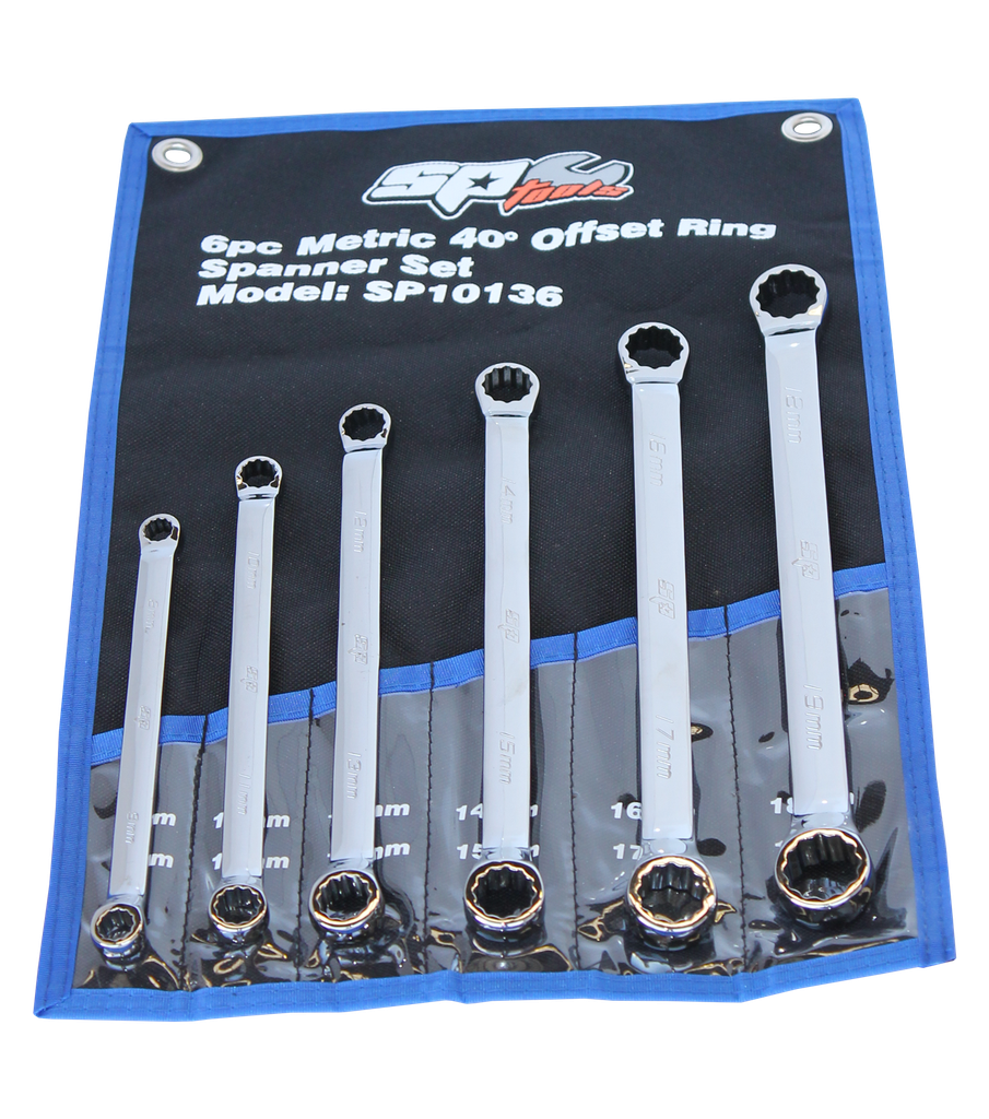 SET SPANNER DOUBLE RING 6PC METRIC SP TOOLS