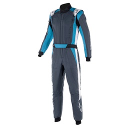 [ALS335-20229172-44] Alpinestars GP Pro Comp V2 Race Suit (Asphalt / Cyan / White, 44)