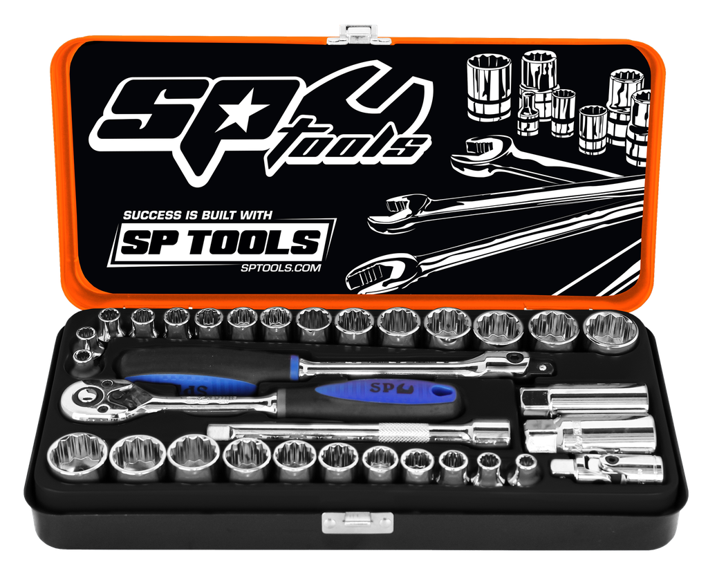 SOCKET SET 3/8DR 12PT 32PC METRIC/SAE