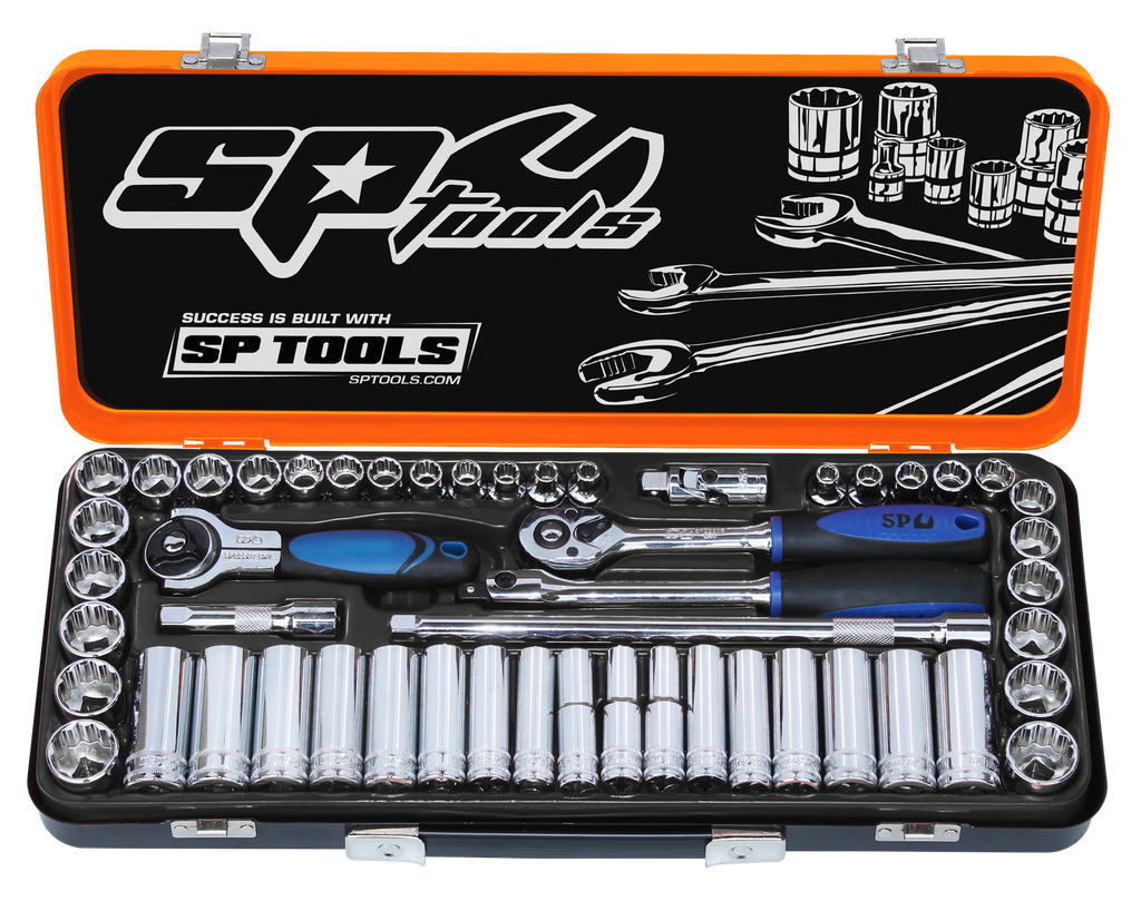 SOCKET SET 3/8DR 12PT AND 6PT 50PC METRIC/SAE