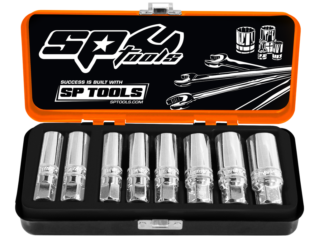 SOCKET SET 3/8DR SPARK PLUG SOCKET MAGNETIC 8PC