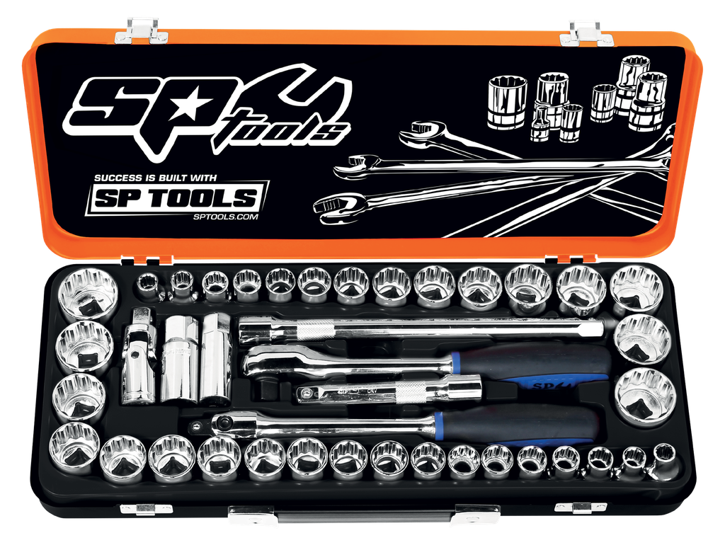 SOCKET SET 1/2DR 12PT 41PC METRIC/SAE