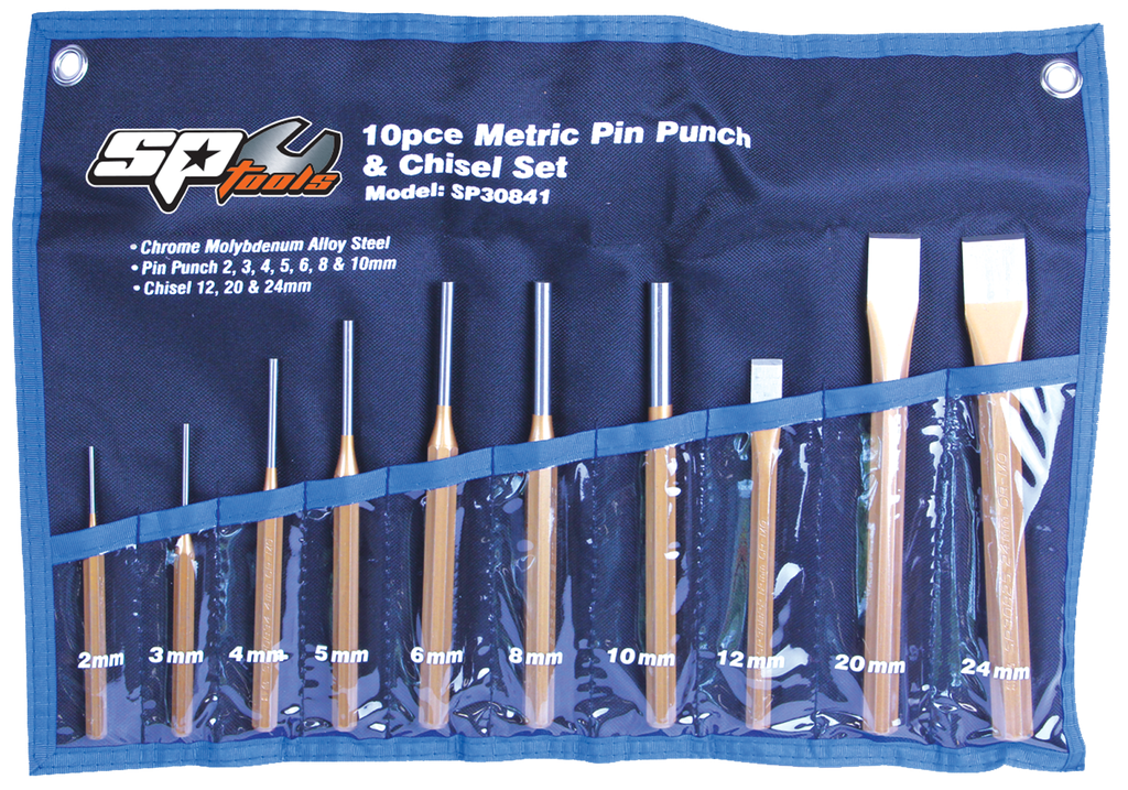 PIN PUNCH AND CHISEL SET -10PCS