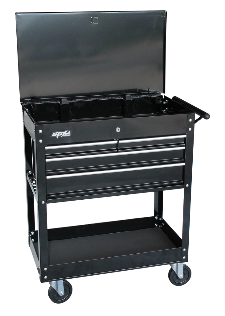 TECHNICIANS TROLLEY BLACK CUSTOM 4 DRAWER