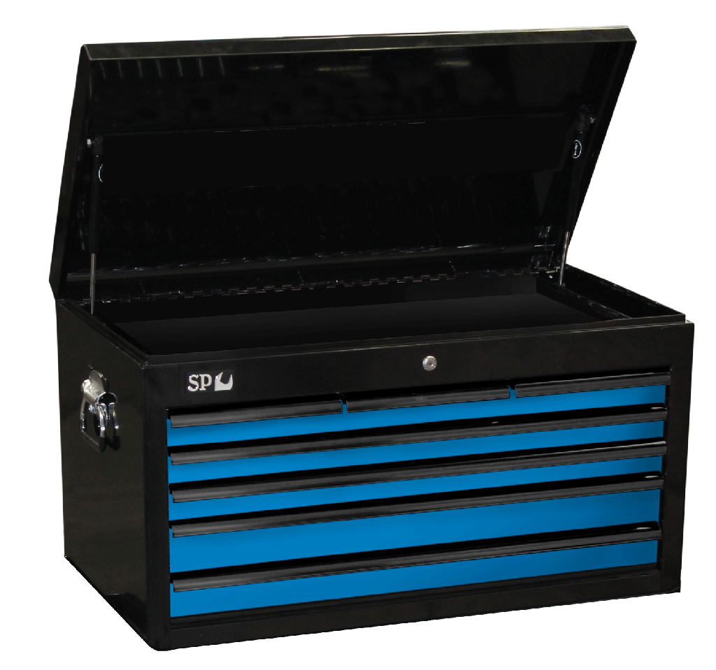 TOOL BOX BLACK/BLUE 7 DRAWER CUSTOM SUMO