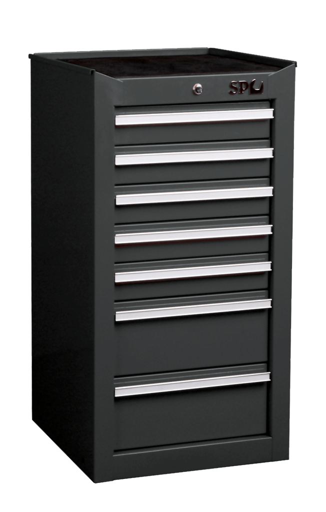 SIDE CABINET 7 DRAWER BLACK