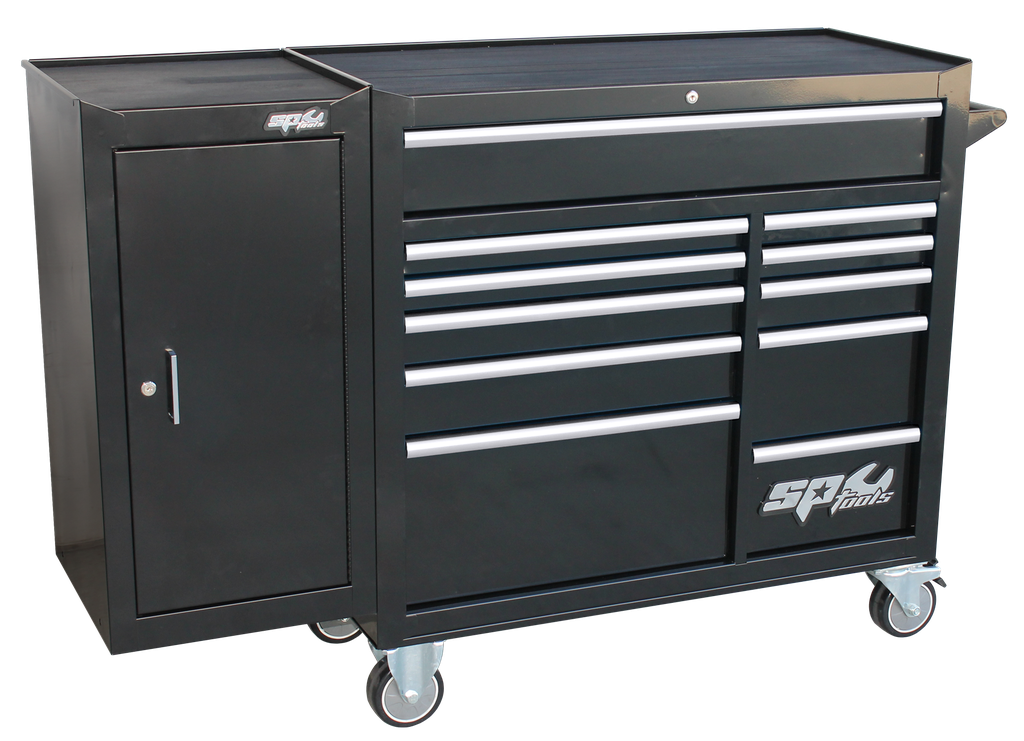 ROLLER CAB BLACK CUSTOM 11 DRAWER + SIDE CABINET