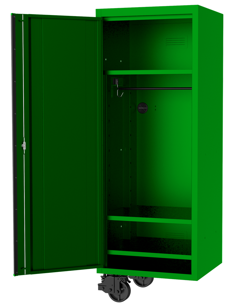 LOCKER SIDE USA5972 3 SHELF + HANGER GREEN/BLACK