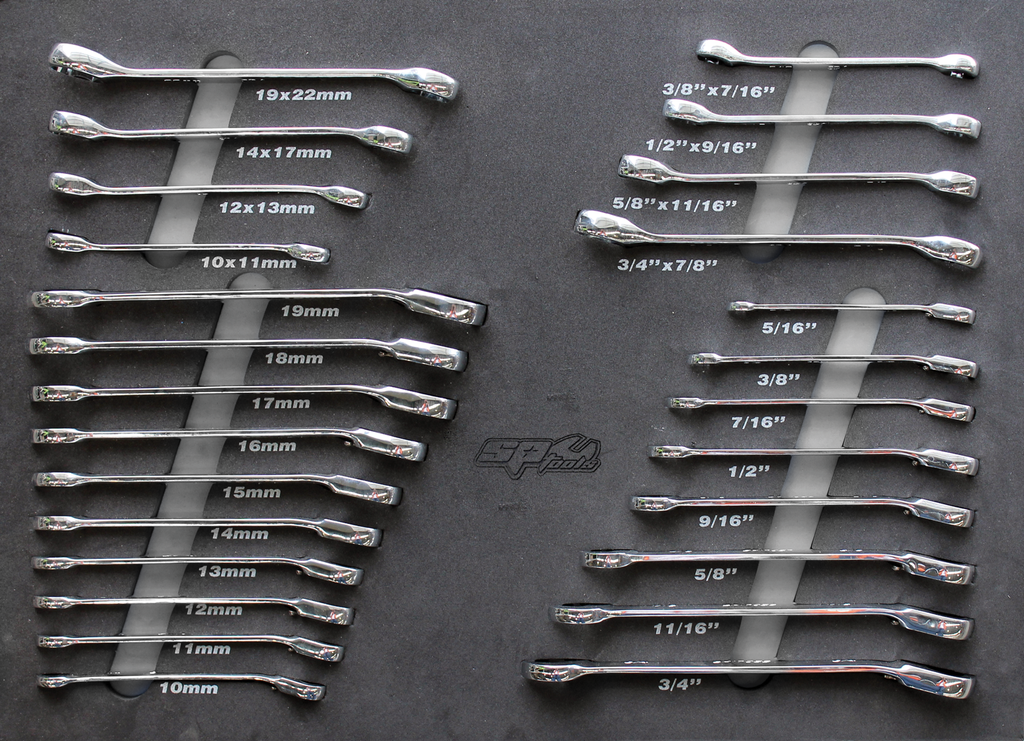 EVA TOOLKIT 26PC METRIC/SAE FLARE&amp;GEARDRIVE SPANNER