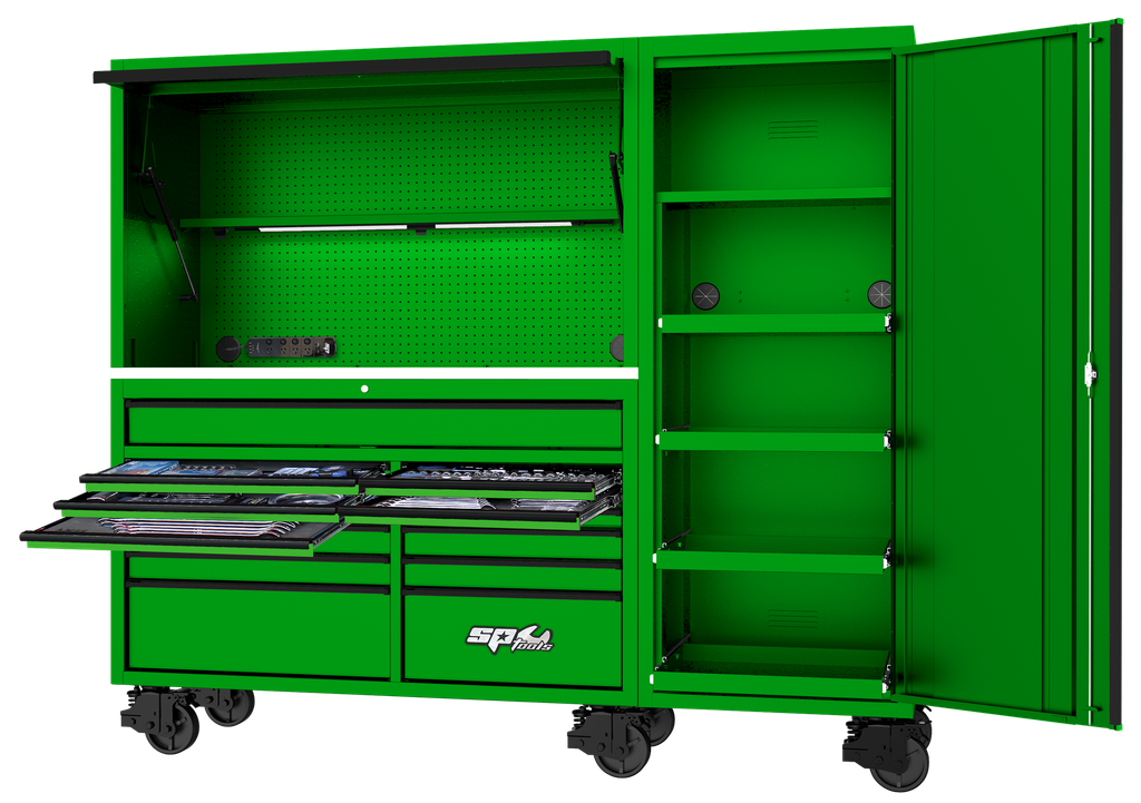 TOOLKIT 517PC METRIC/SAE - 13 DRAWER GREEN USA SERIES