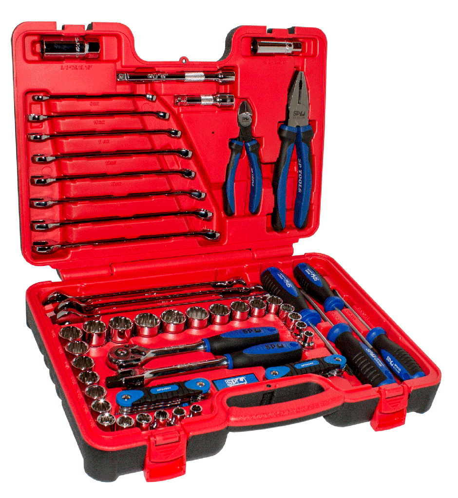 TOOLKIT 65PC 3/8&quot;DR 12PT METRIC/SAE IN X-CASE