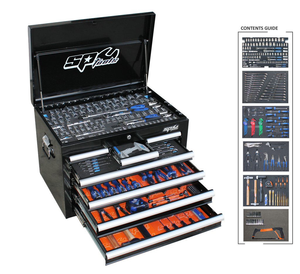 TOOLKIT 254PC METRIC/SAE - BLACK 7 DRAWER CUSTOM