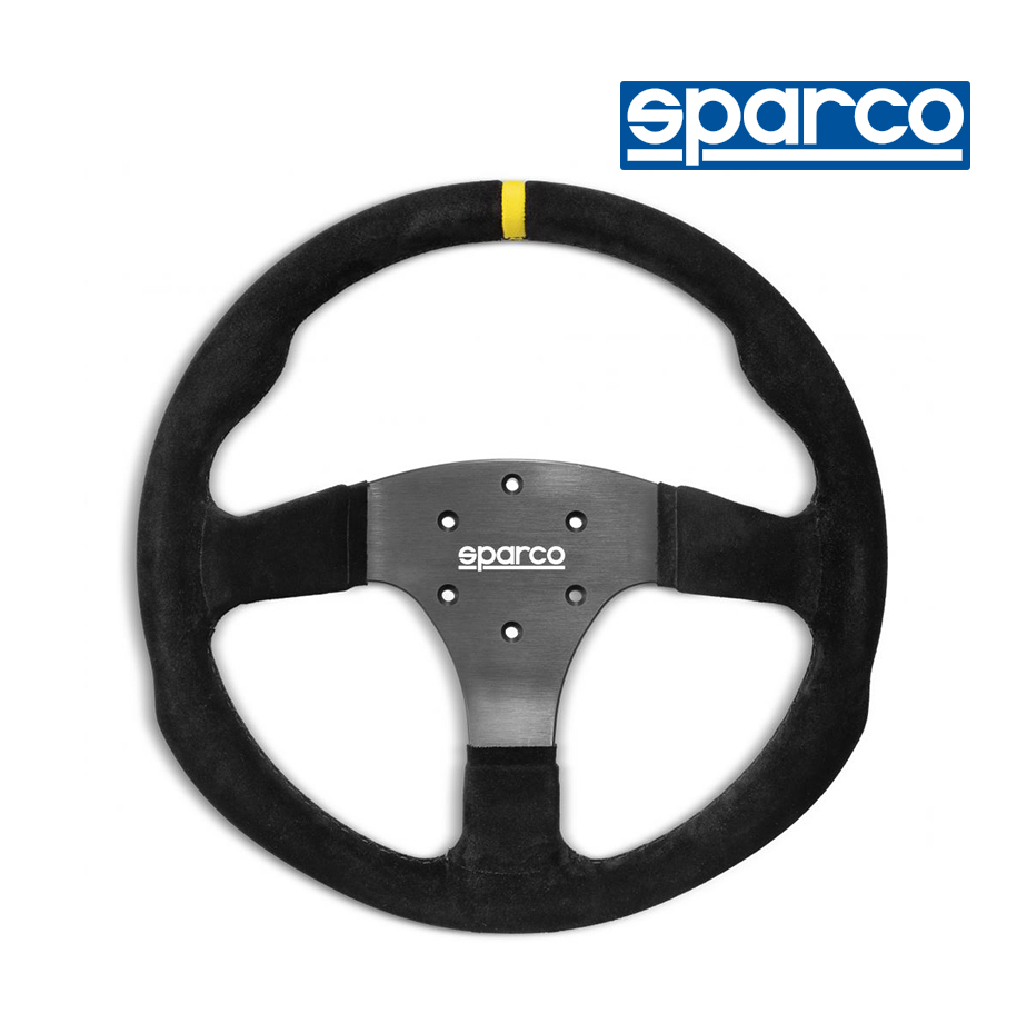 Sparco S/Wheel - R350 - Blk Suede - No Button - Steering Wheels