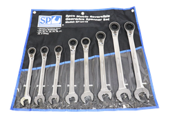 [SP10118] SET SPANNER ROE REVERSIBLE GEARDRIVE 8PC METRIC SP TOOLS