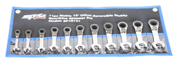 [SP10131] SET SPANNER ROE STUBBY REVERSIBLE GEARDRIVE 11PC METRIC SP TOOLS