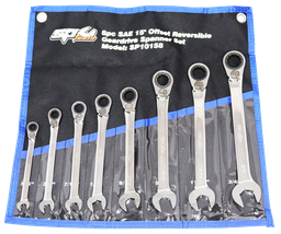 [SP10158] SET SPANNER ROE REVERSIBLE GEARDRIVE 8PC SAE SP TOOLS