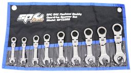 [SP10389] SET SPANNER ROE GEARDRIVE FLEX HEAD 9PC SAE SP TOOLS