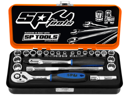 [SP20100] SOCKET SET 1/4DR 12PT 23PC METRIC/SAE