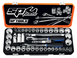 [SP20300] SOCKET SET 1/2DR 12PT 41PC METRIC/SAE