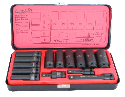 [SP20325] SOCKET SET IMPACT 1/2DR DEEP 6PT 14PC SAE