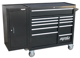 [SP40160] ROLLER CAB BLACK CUSTOM 11 DRAWER + SIDE CABINET