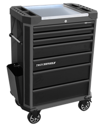 [SP42255D] ROLLER CAB 7 DRAWER DIAMOND BLACK TECH SERIES