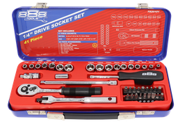 [T820101] SOCKET SET 888 1/4&quot; DR 6PT METRIC/SAE 41PC