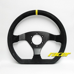 [RASWFB320] Racer S/Wheel - Flat Bottom - 320mm - Suede - Steering Wheels