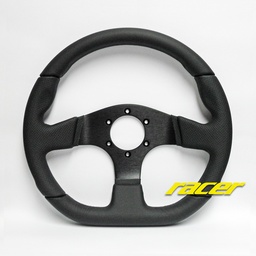 Racer S/Wheel - Flat Bottom - 330mm - Leather - Steering Wheels