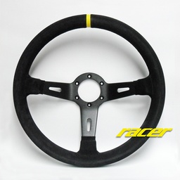 Racer S/Wheel - Round - 350mm - 65mm Dish - Steering Wheels